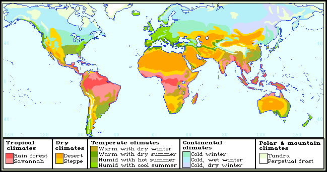 Vegetation-climatic map of the world.