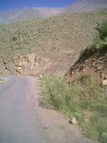 Typical mountain habitat of Smerinthus ocellatus atlanticus, east of Tamatert, High Atlas Mountains, Morocco. Photo: © Roger Perkins.